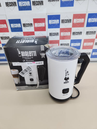 Espumador leche 150 ml a 300 ml Eléctrico, Cappuccino, leche caliente, Blanco Bialetti